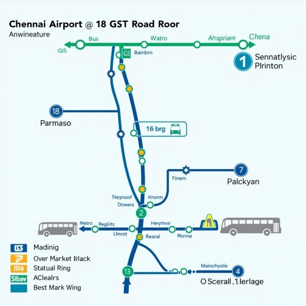 Public Transport from Chennai Airport to 18 GST Road