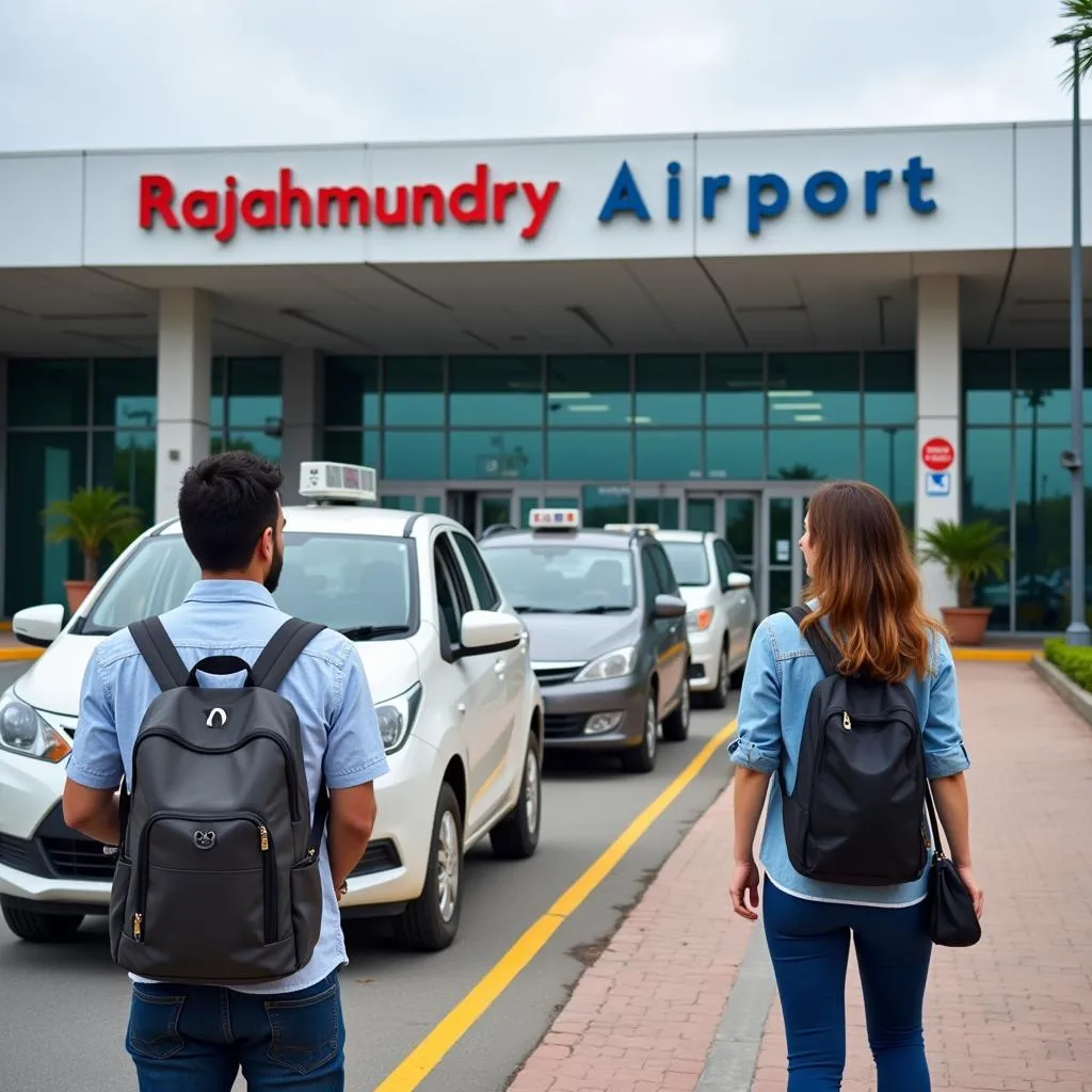 Taxi pickup at Rajahmundry Airport