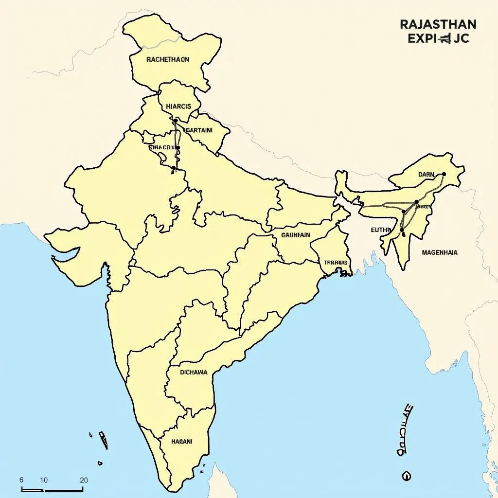 Map of Rajasthan airports