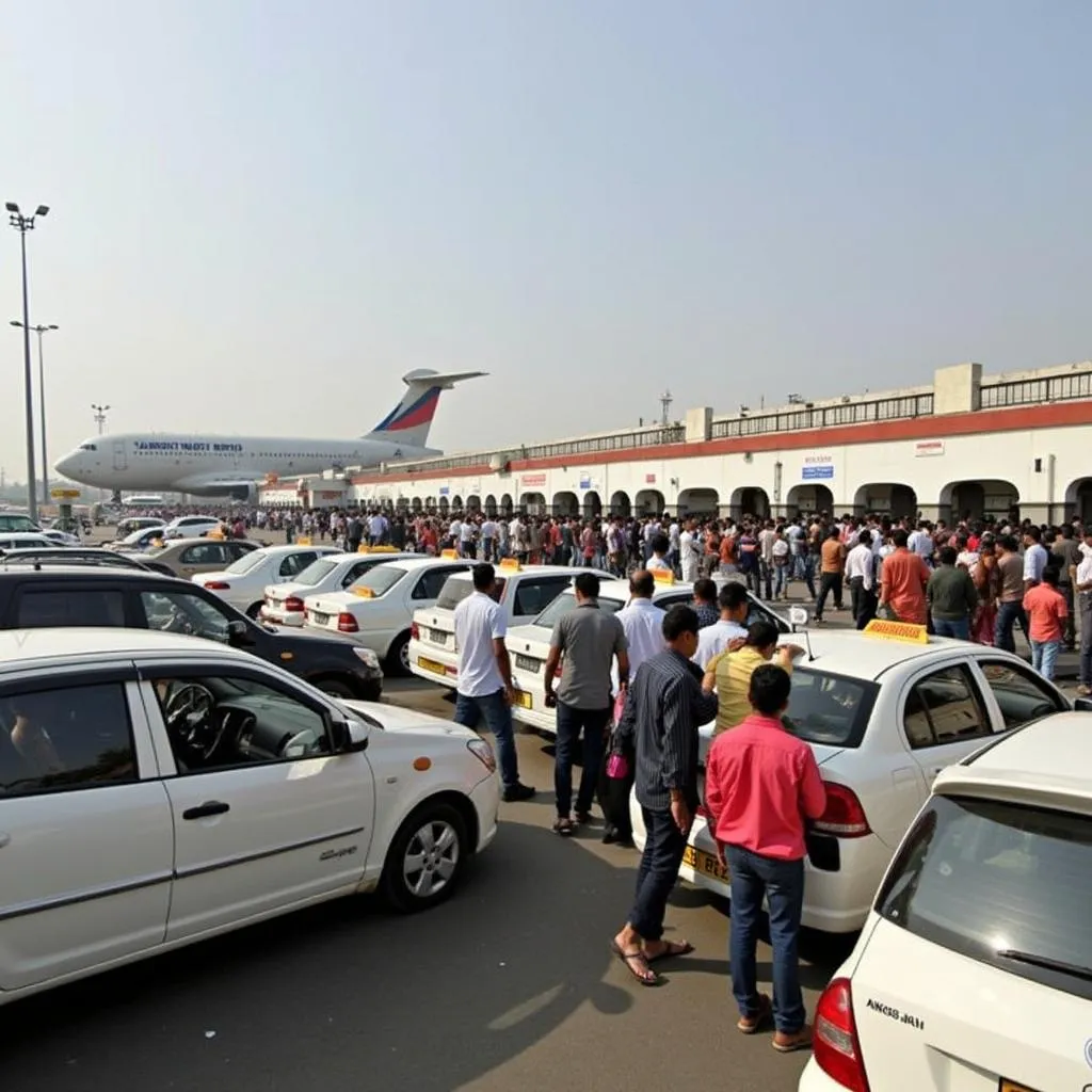 Taxi stand at Rajiv Gandhi Airport