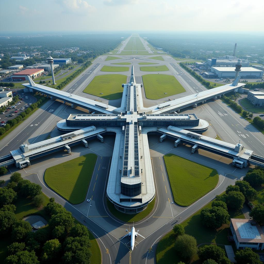 Rajiv Gandhi International Airport Aerial View