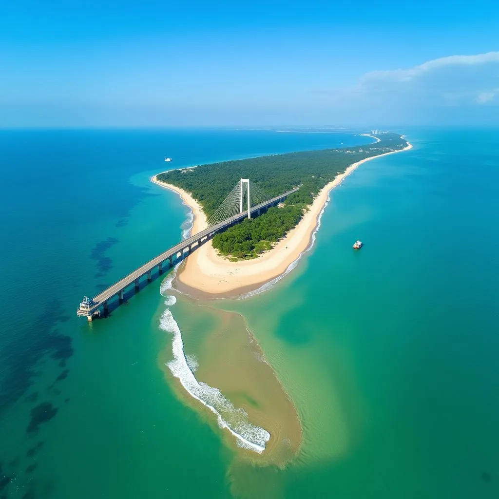 Aerial View of Rameshwaram Island