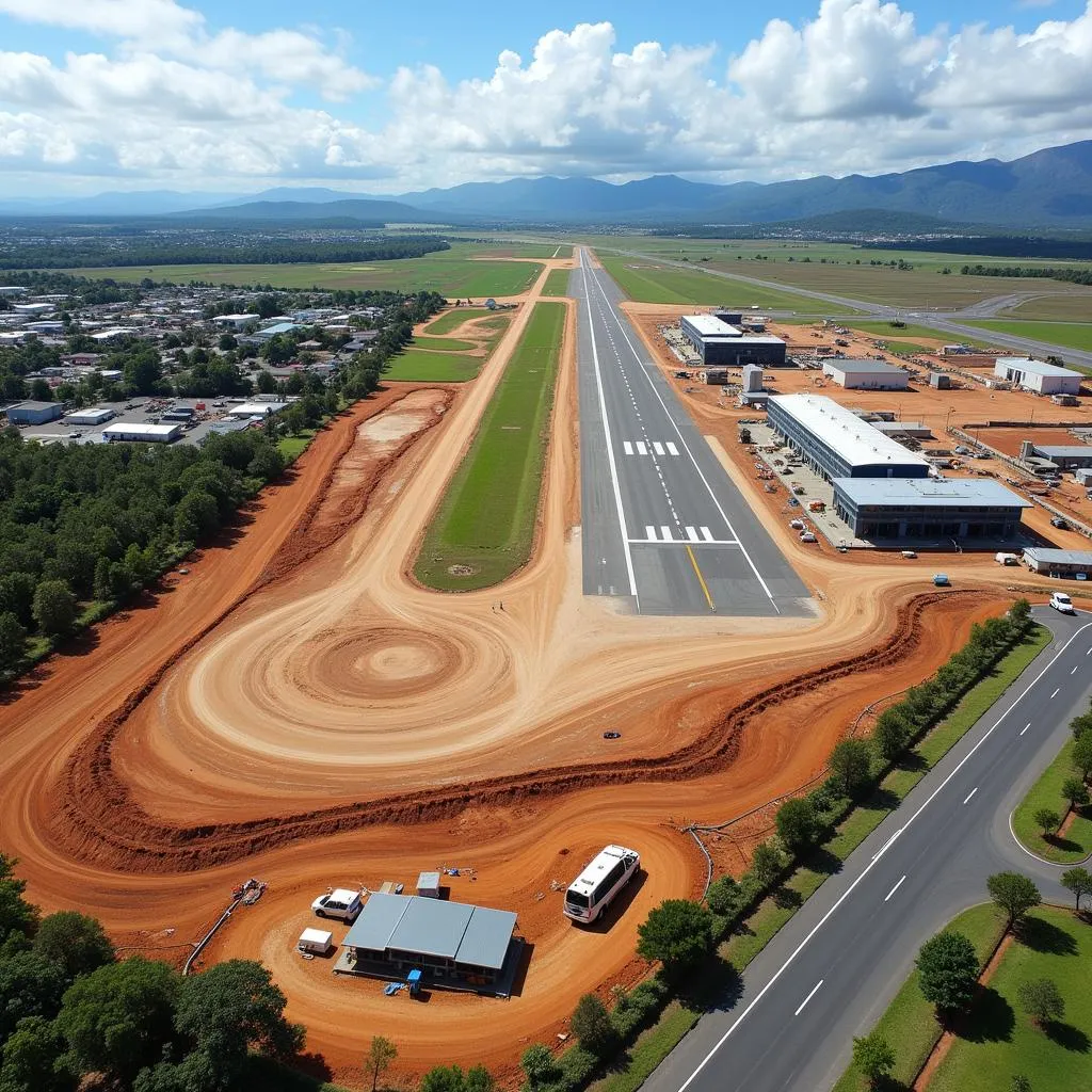 Rewa Airport Construction Aerial View