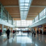 Modern terminal building at Robert Gabriel Mugabe International Airport