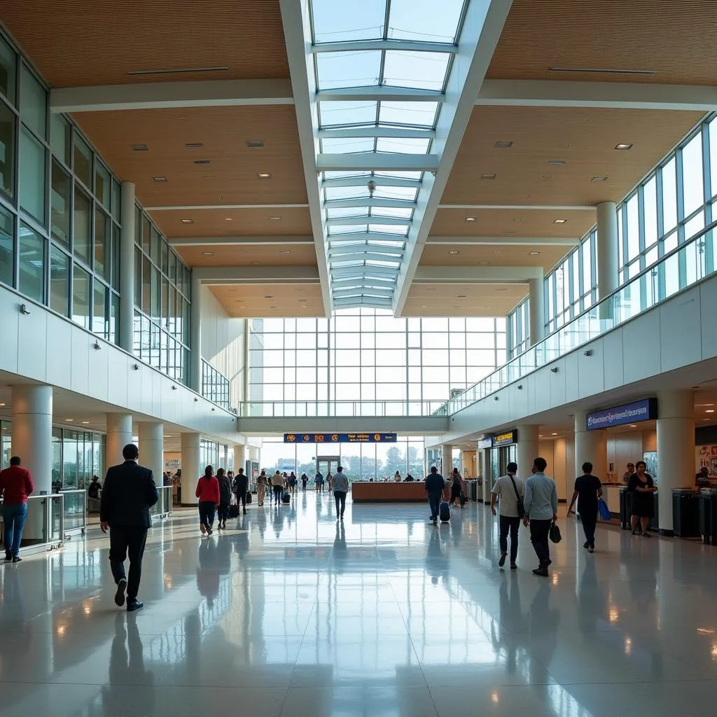 Modern terminal building at Robert Gabriel Mugabe International Airport