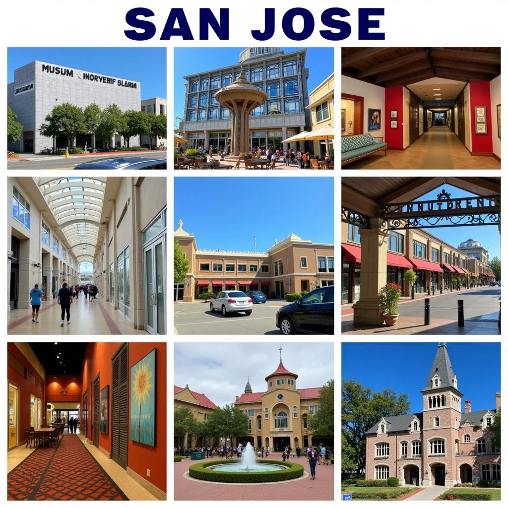 Collage of San Jose attractions