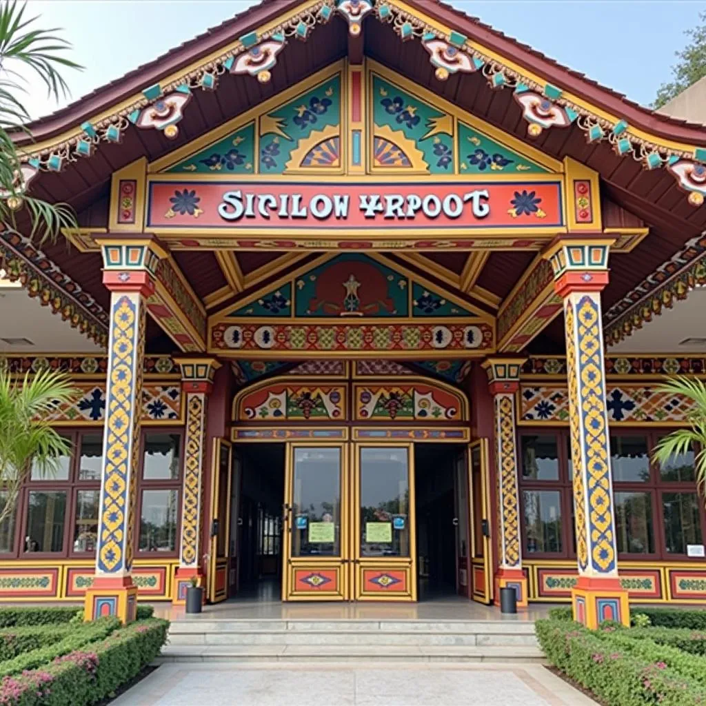 Shillong Airport Terminal Adorned with Traditional Khasi Decorations