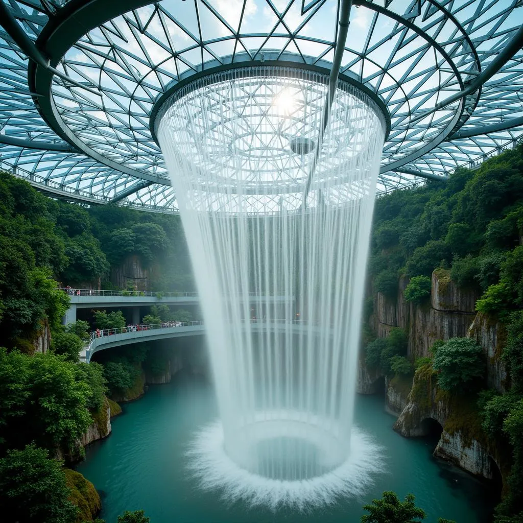 Rain Vortex at Jewel Changi Airport