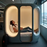 Sleeping pods at Hong Kong International Airport