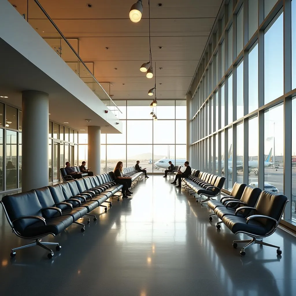 Spacious Waiting Area at LGRP Airport