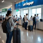 Luggage storage counter at Suvarnabhumi Airport