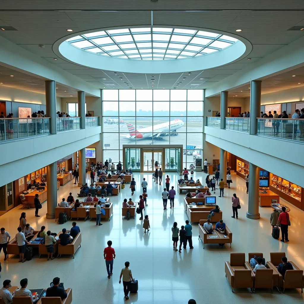 Modern Interior of Swami Vivekananda Airport Terminal