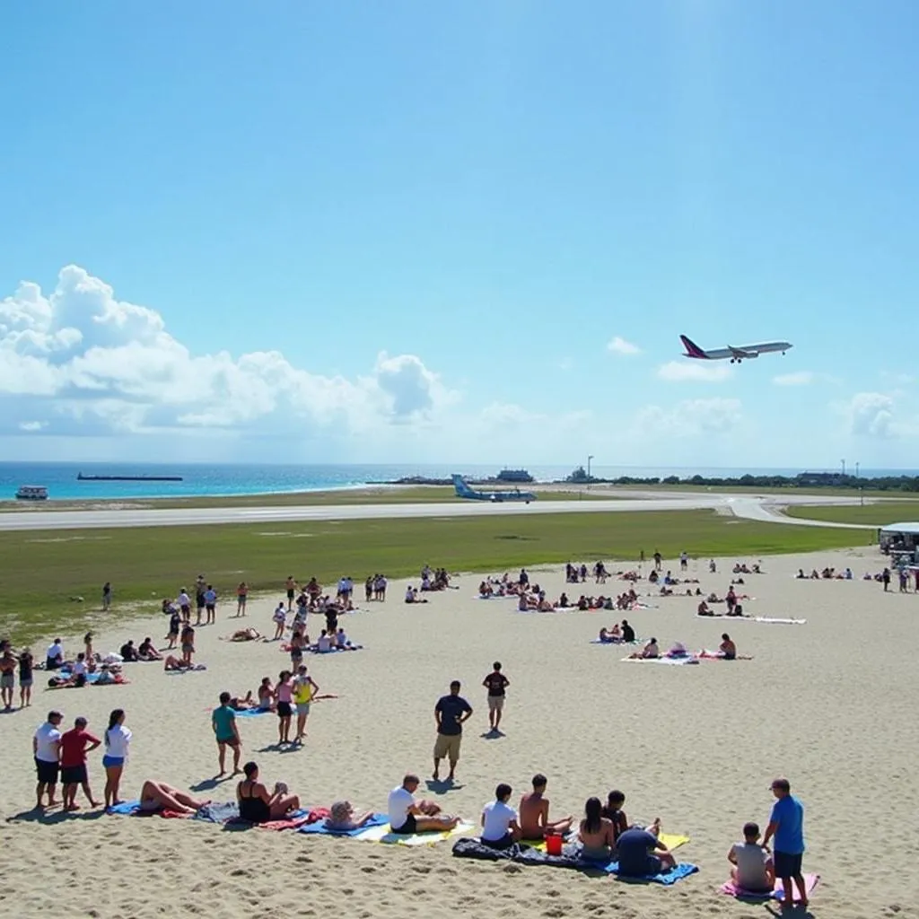 SXM Airport Runway View from Maho Beach