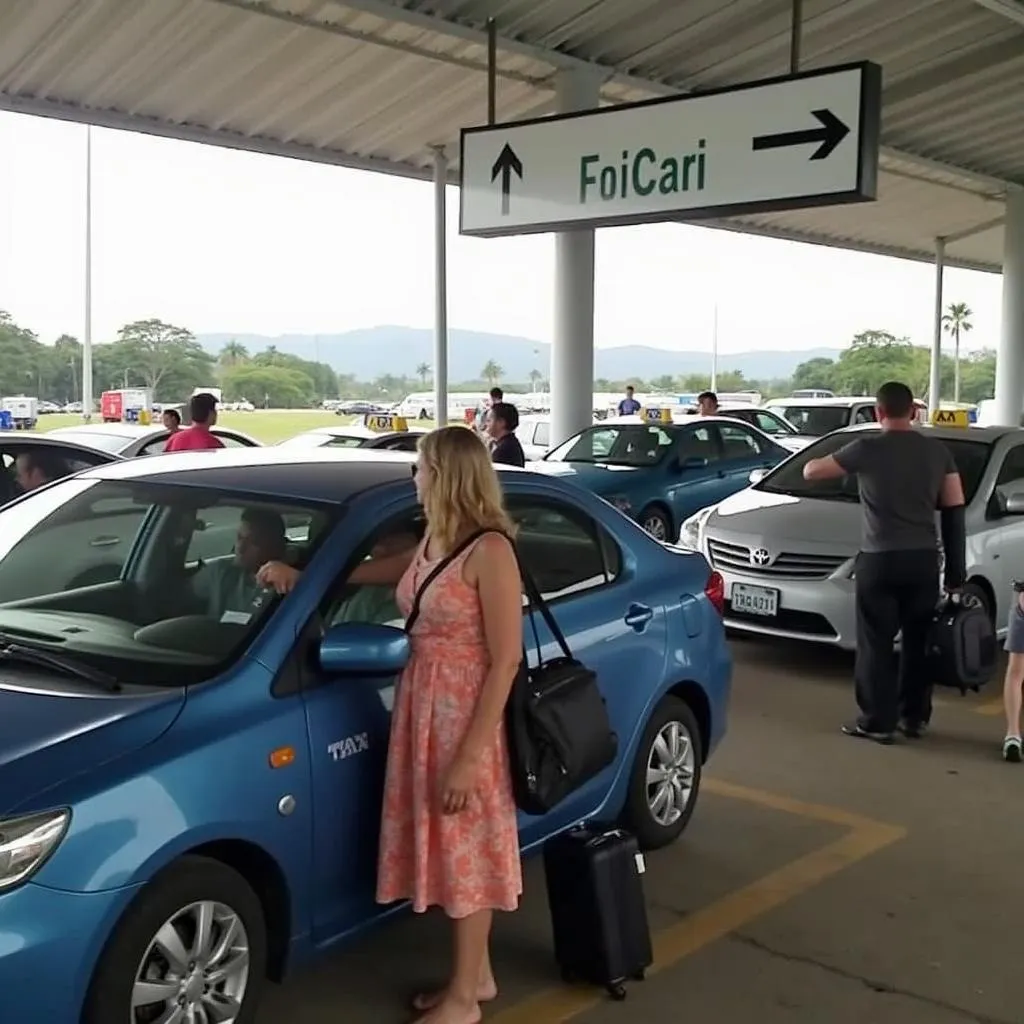 Taxi Pickup Area at Piarco International Airport