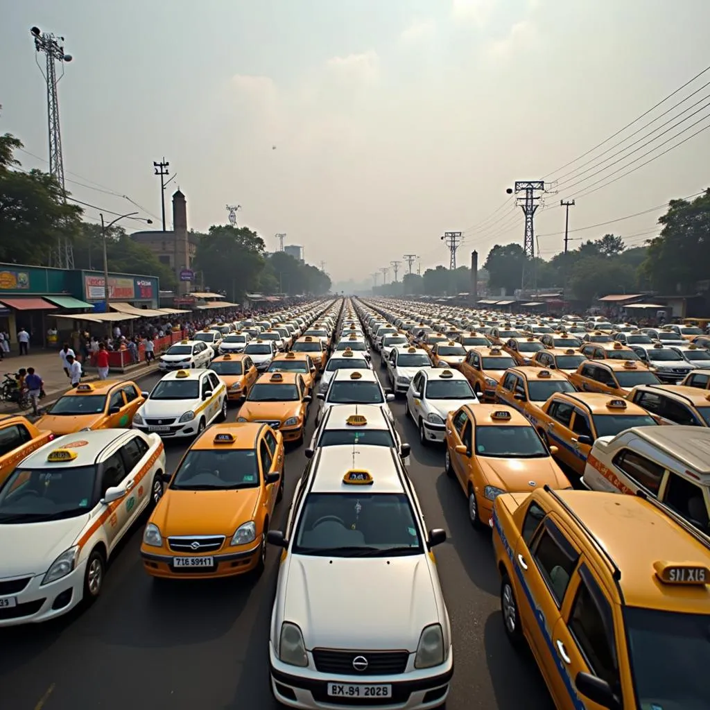 Taxi stand at Anand Vihar