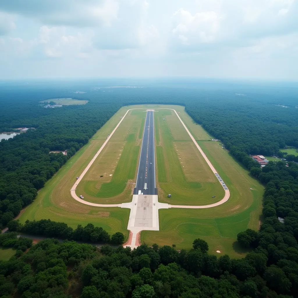 Tiruchirappalli Airport Aerial View