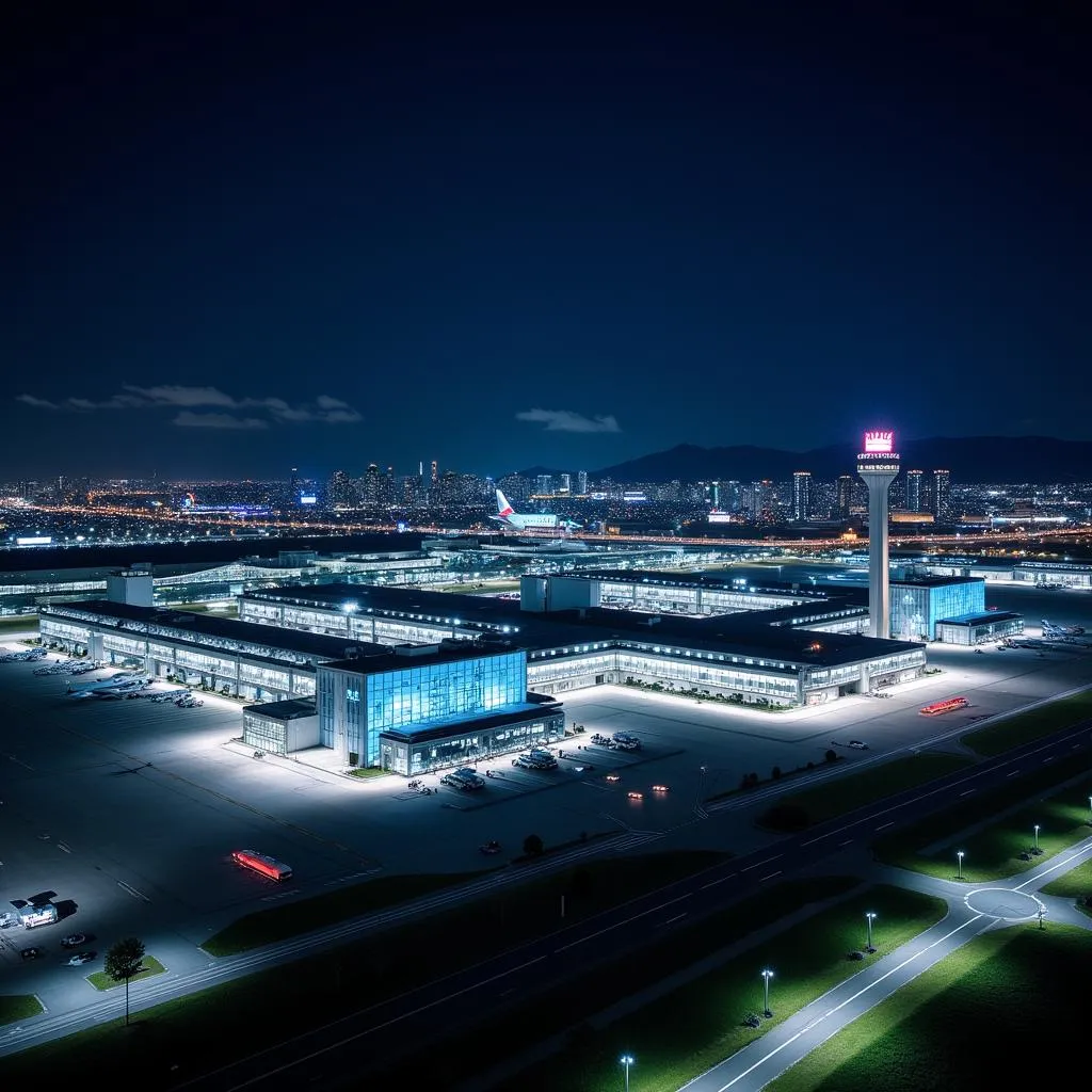 Tokyo Haneda Airport Exterior Night