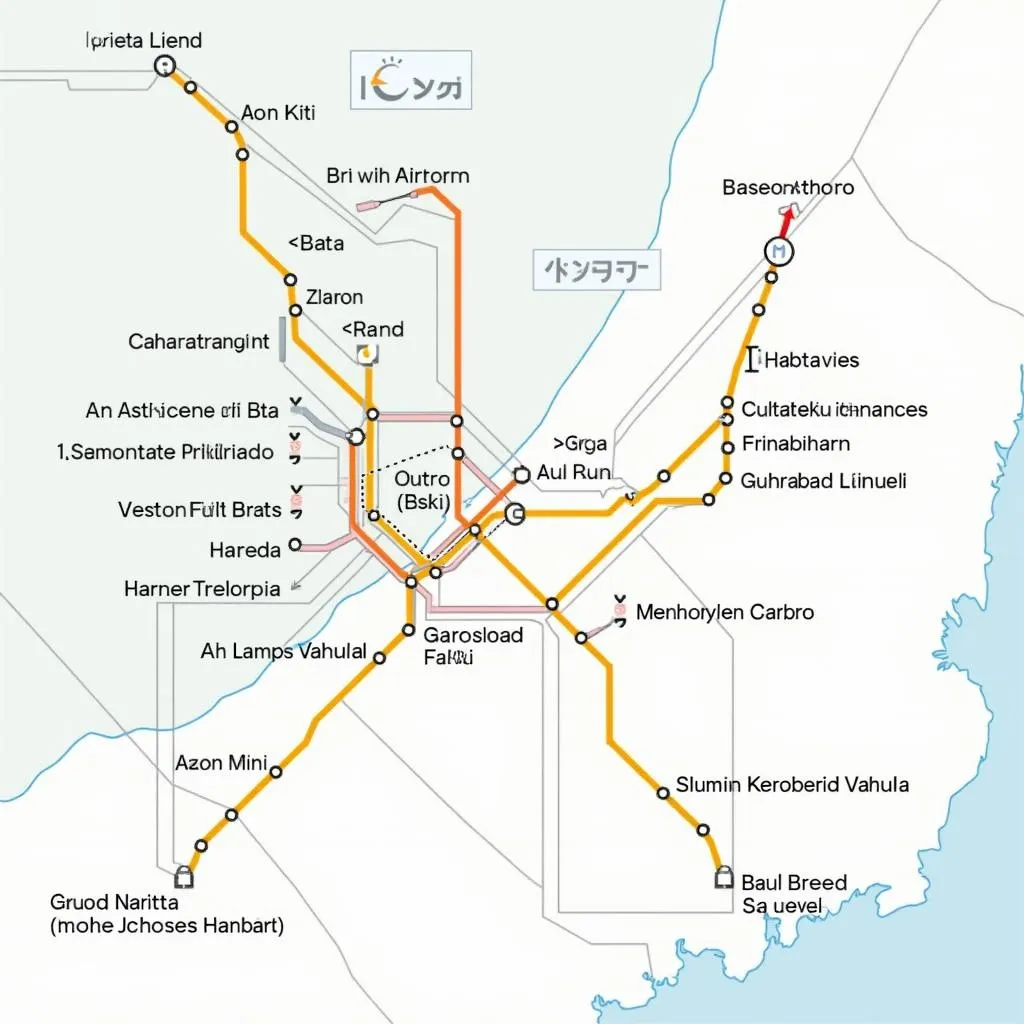 Tokyo Metro Map with Airport Lines