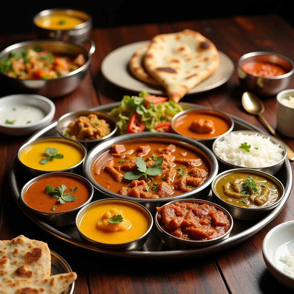 Traditional Indian Thali Meal