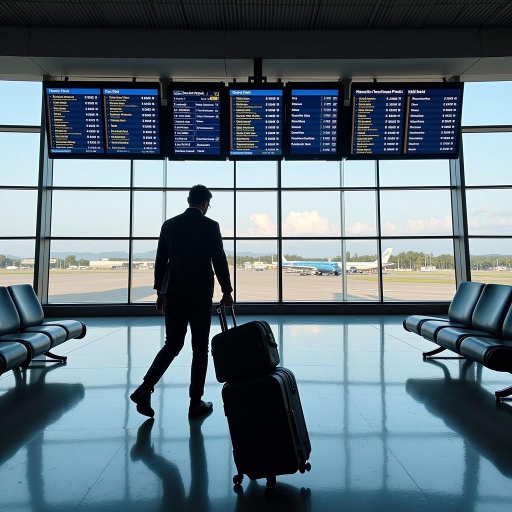 Traveler at Calicut Airport