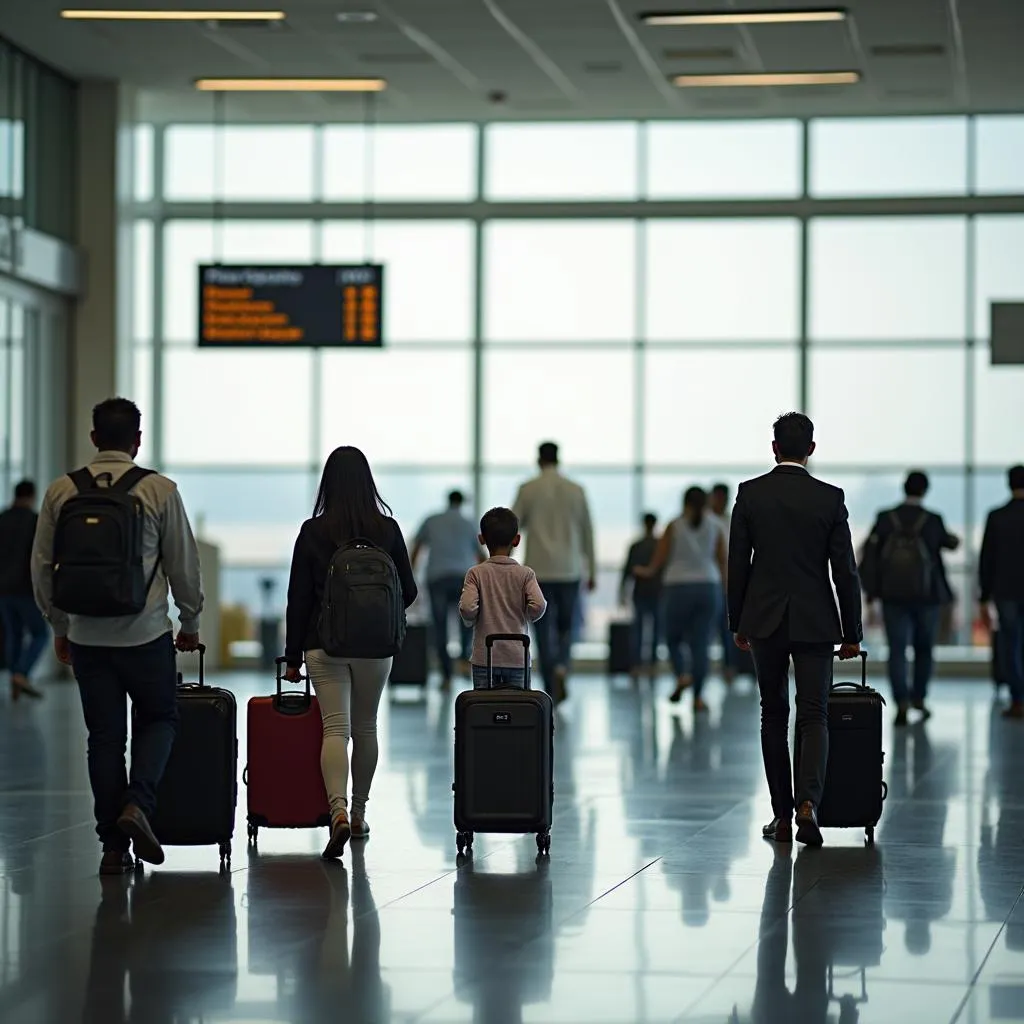 Travelers at Nagpur Airport