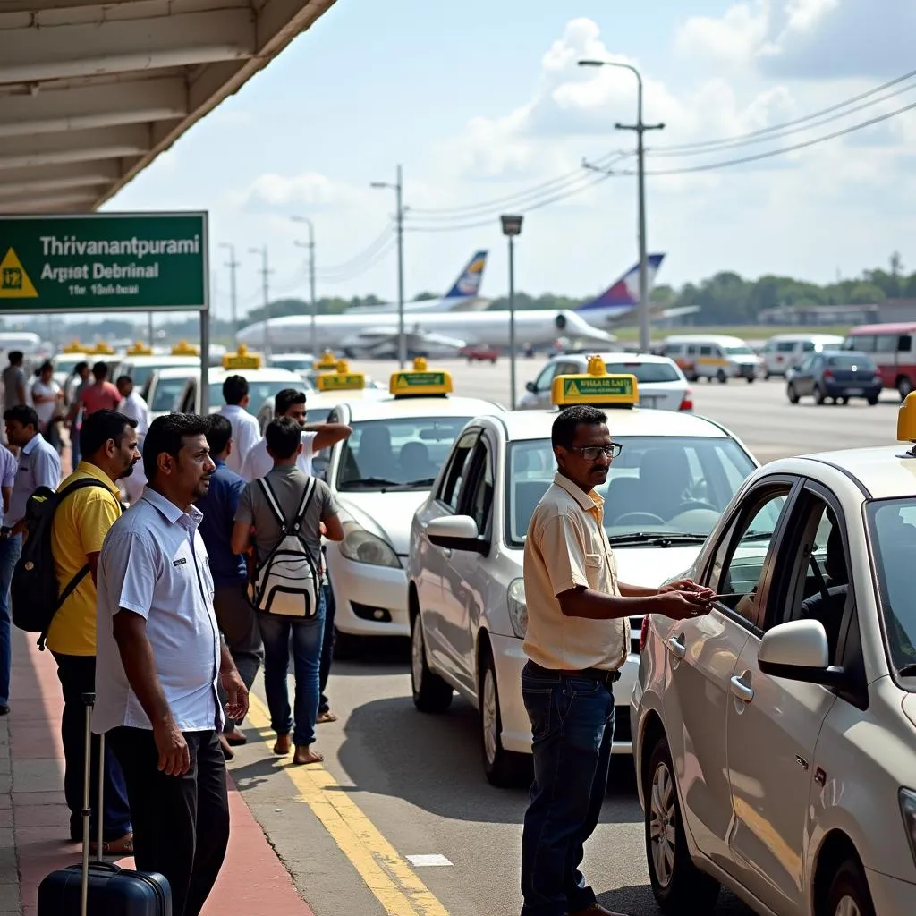 Taxi stand at Thiruvananthapuram Airport