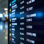 TRV Airport Departures Board