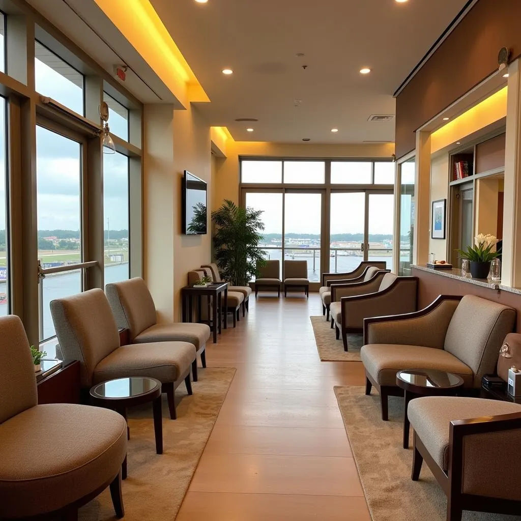 Luxurious and Comfortable Seating in Udaipur Airport Lounge