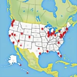 Map of US Airports