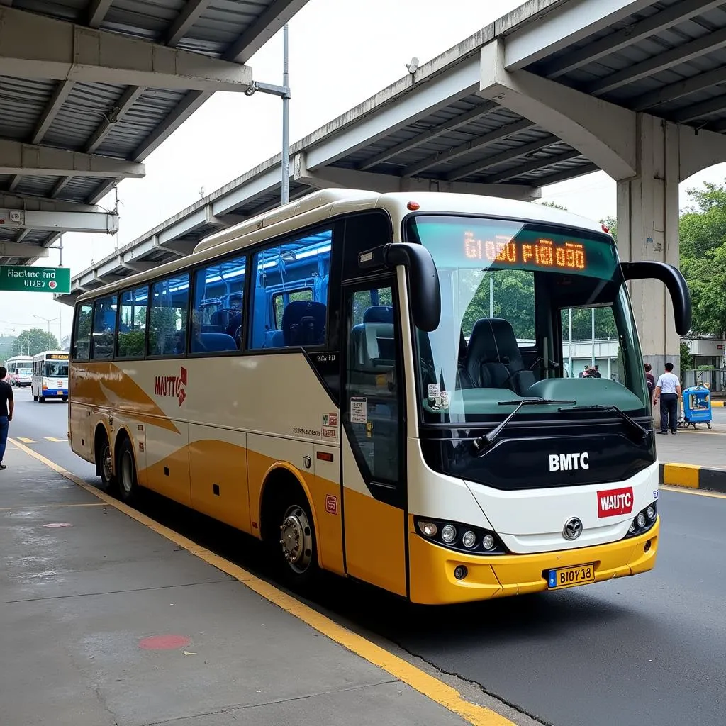 BMTC Vayu Vajra bus at Majestic bus stand