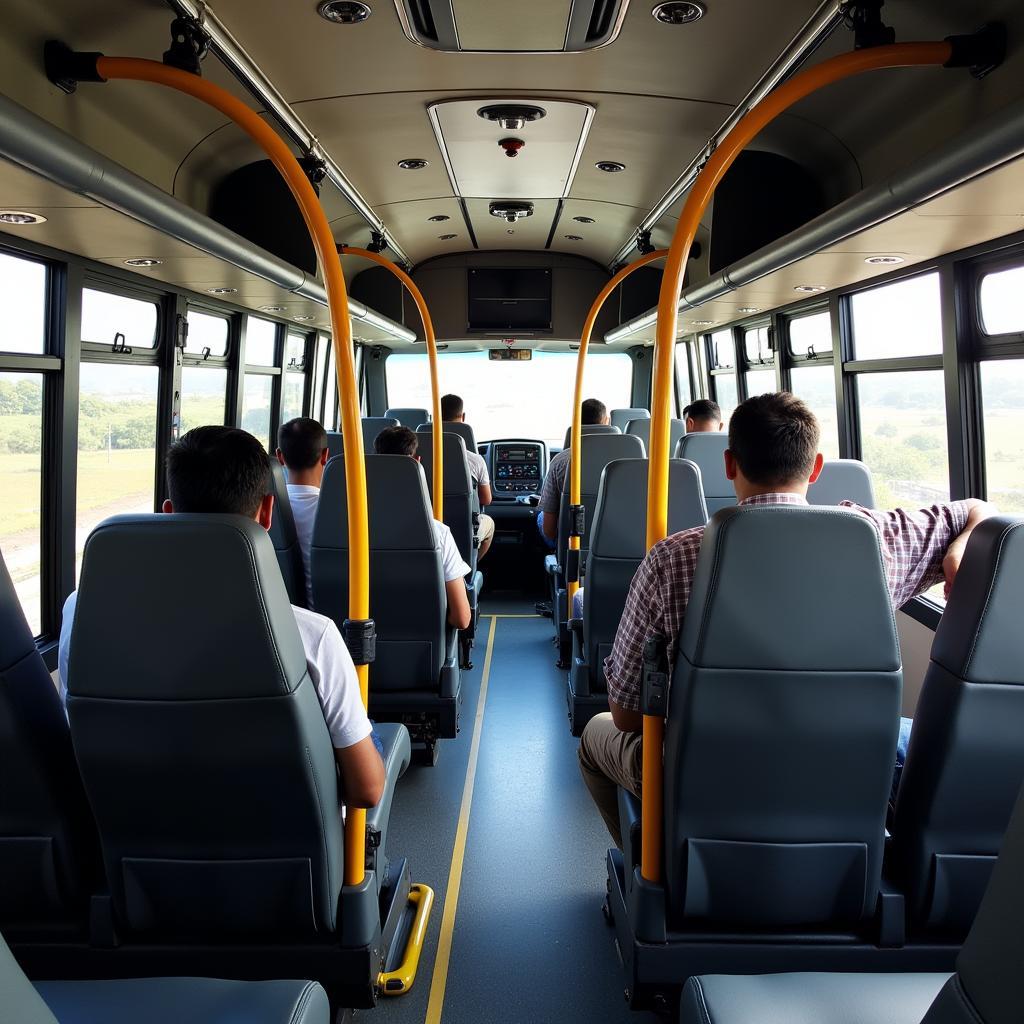 Inside of a Varanasi AC Bus