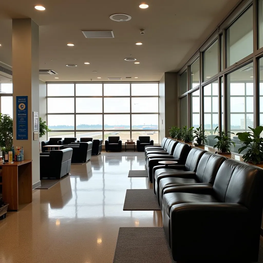 Spacious Departure Lounge at Veer Surendra Sai Airport