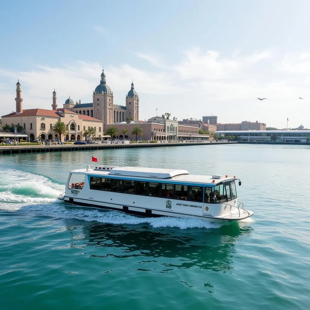 Water bus departing from Venice Marco Polo Airport