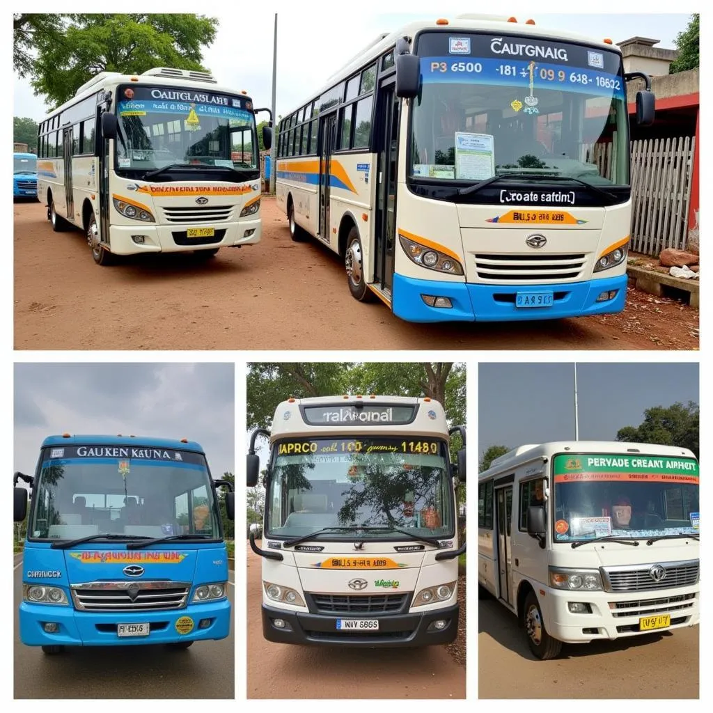 Various bus types for travel to Shamshabad Airport