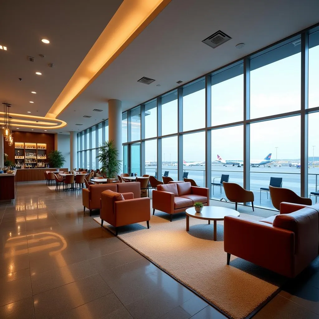 Luxurious VIP Airport Lounge Interior