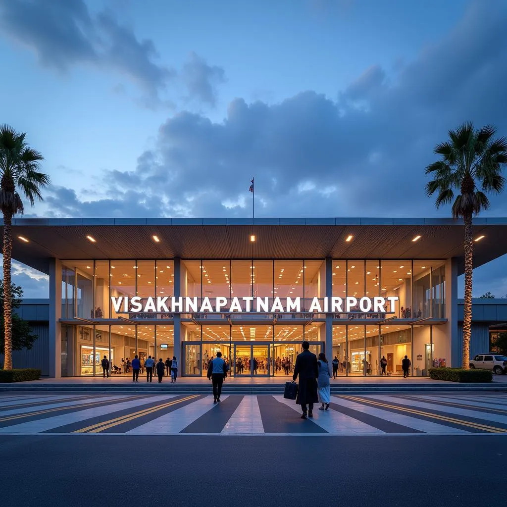 Modern and bustling Visakhapatnam Airport terminal