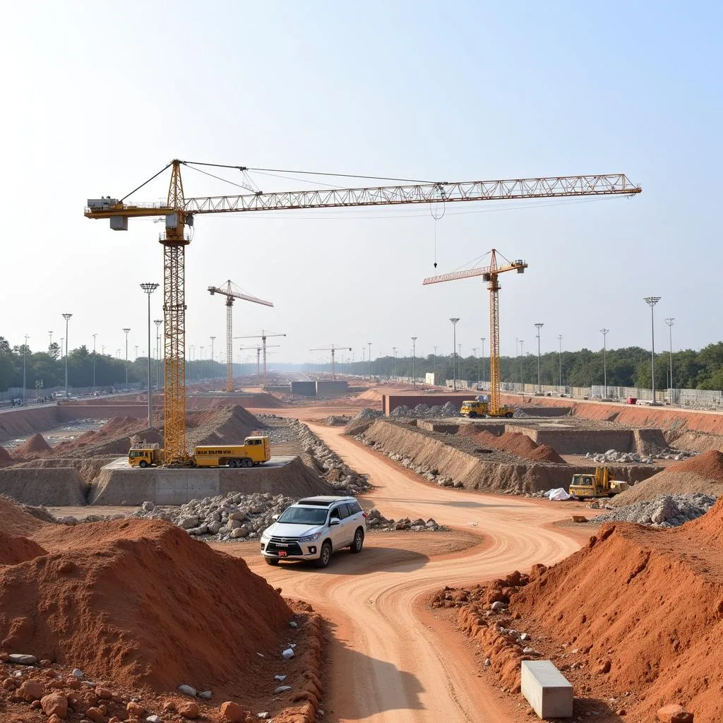 Construction of the new Vizag airport