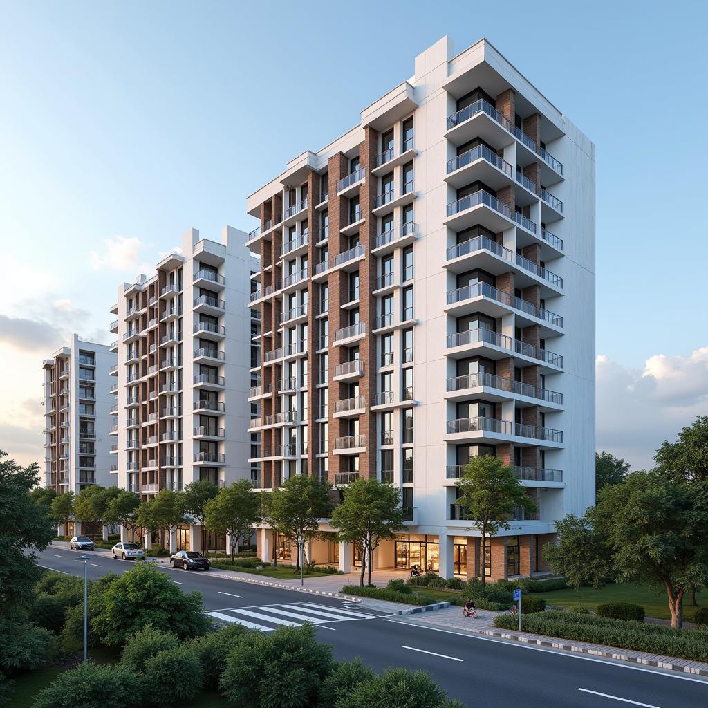 Modern Apartment Building Near Airport Road Mohali