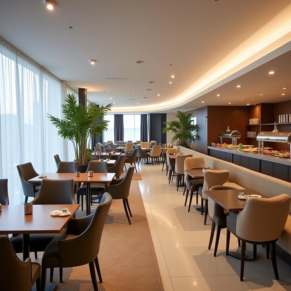 Bright and inviting restaurant in a 3-star hotel near Bangalore International Airport