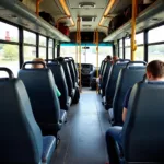 Interior of the 389 Bus Showing Comfortable Seating and Amenities