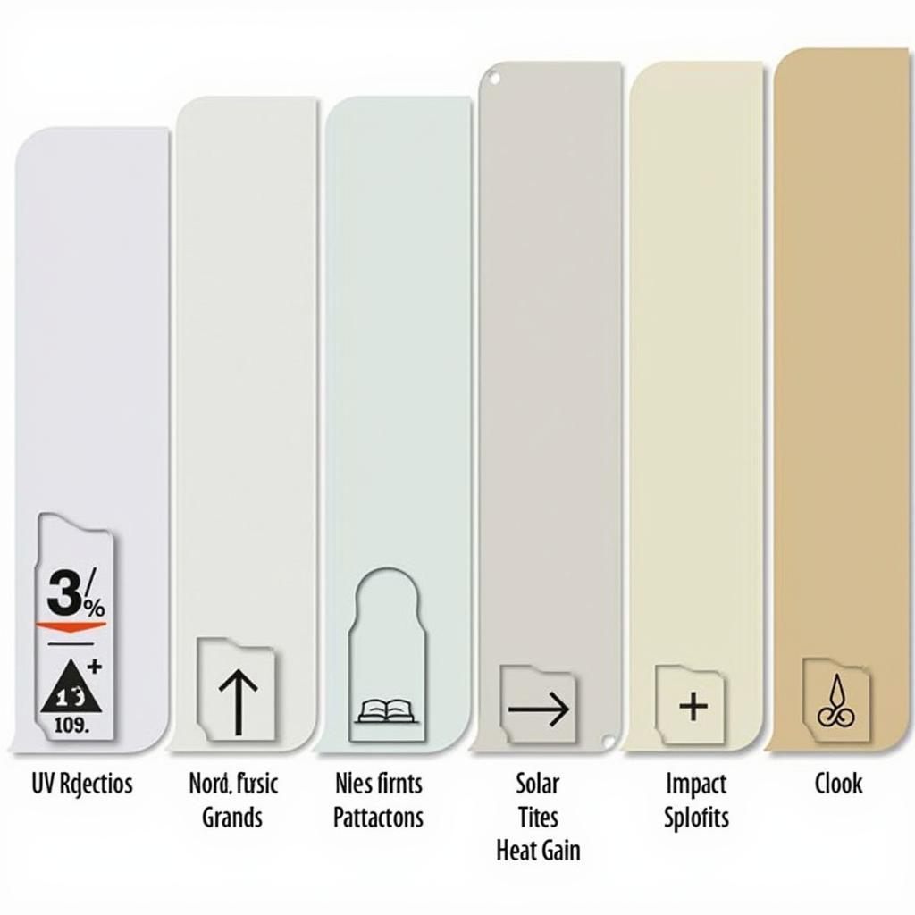 Various types of 3M film for airport glass protection, highlighting different levels of tint and performance.