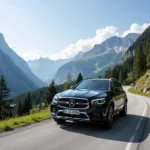 9 Seater Driving Through Swiss Alps