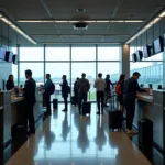 Passengers Checking in at an AAI Airport