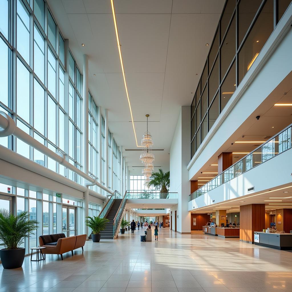 Modern Terminal Building at AAK International Airport Zanzibar