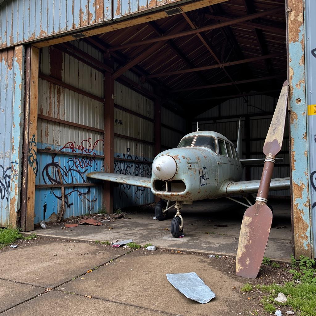 Dilapidated Hangar at an Abandoned New Hampshire Airport