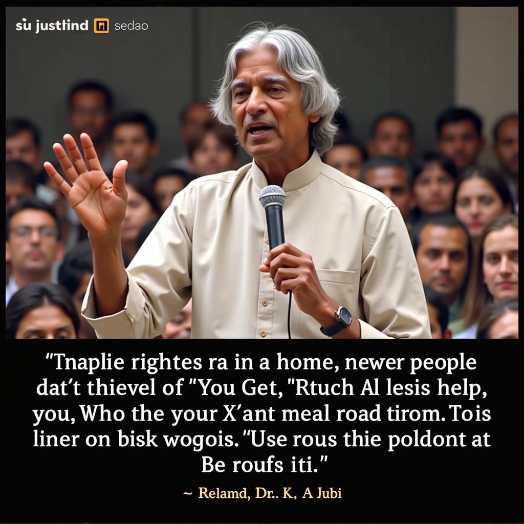 Abdul Kalam addressing an audience