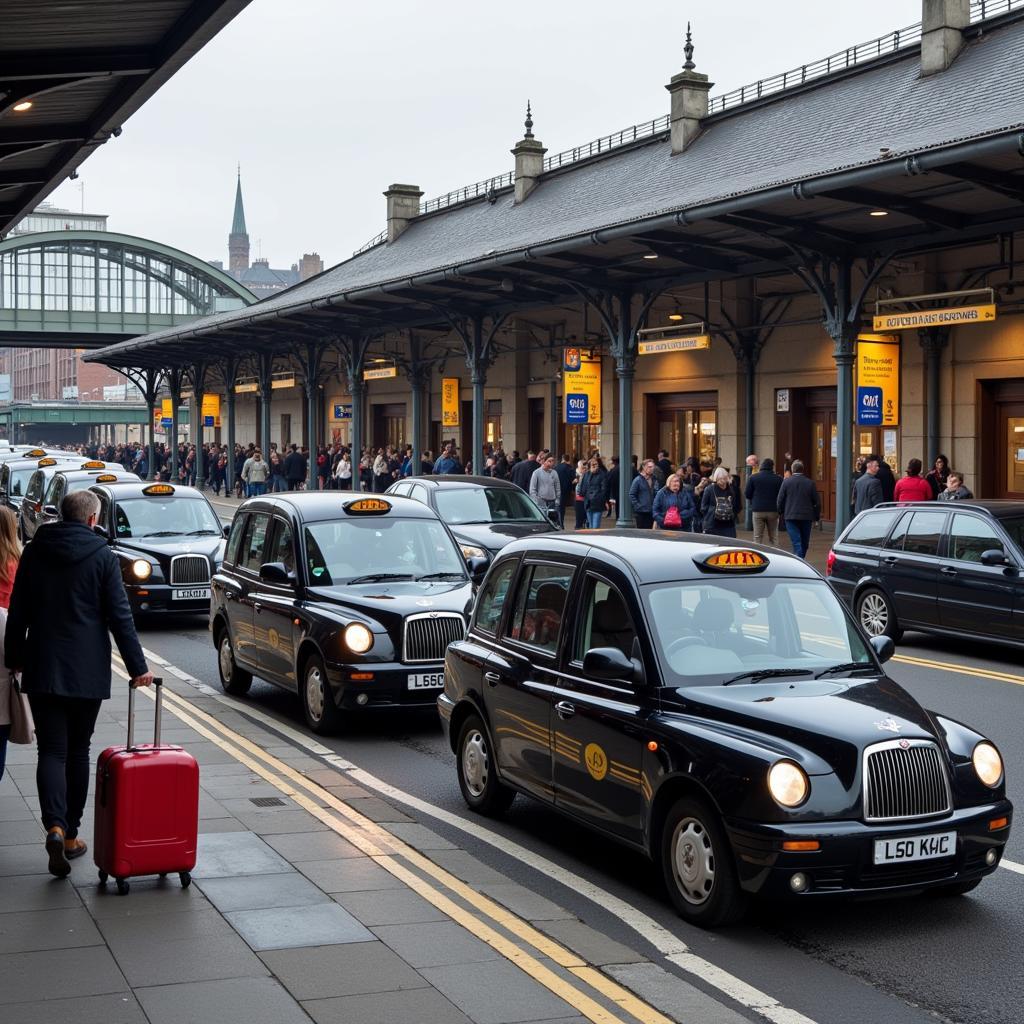 Aberdeen Taxi Rank at Train Station