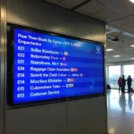 Abha Airport Contact Information Display Screen