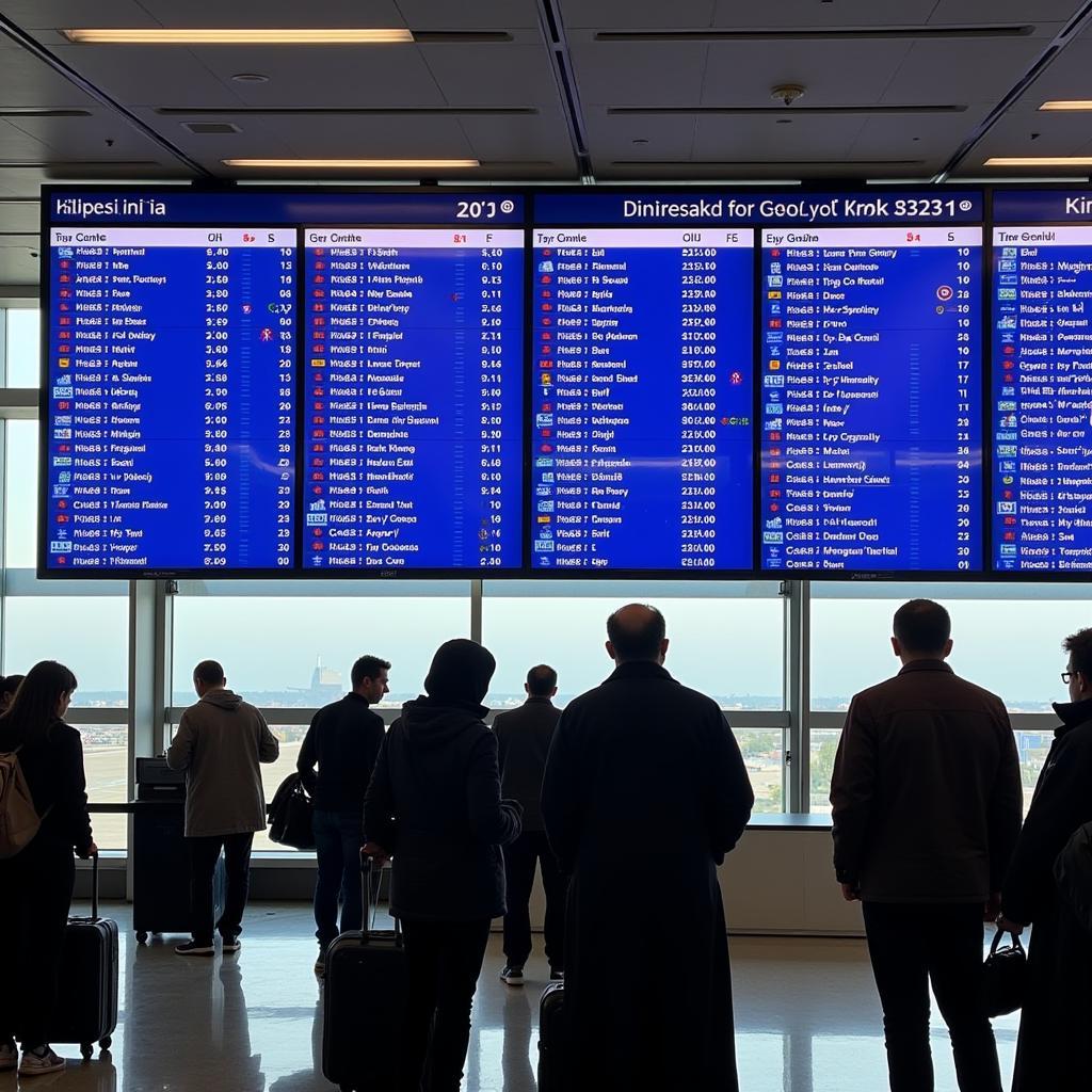 Abha Airport Flight Schedule Display Screen