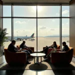 Comfortable Seating Area in Abidjan Airport Lounge